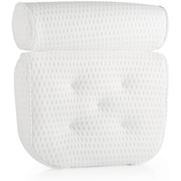 Bathtub Pillow with 4D Air Mesh Technology, Ultra Soft & Quick Dry Spa Bath Pillow for Jacuzzi and Hot Tub