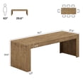 thumbnail image 2 of Tribesigns 6.6 ft Conference Table, 78.7" Large Office Meeting Table for 6-8 People for Meeting Room, Home Office, Natural, 2 of 8