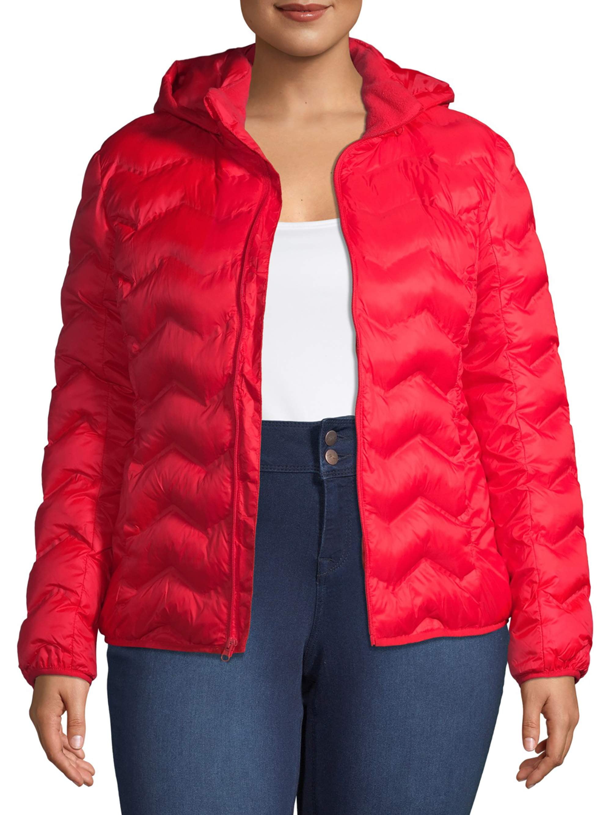 walmart plus size puffer coats
