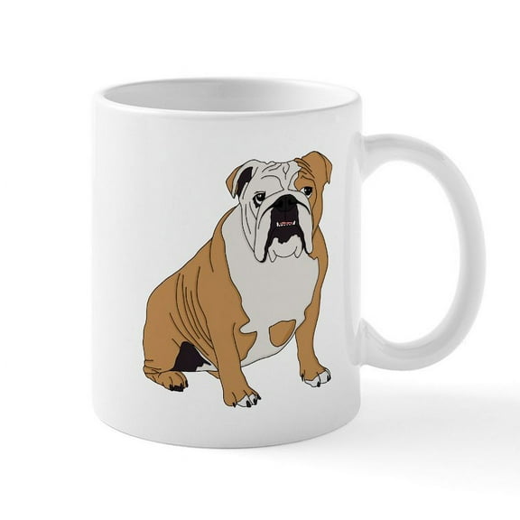 CafePress - Sitting Bulldog - 11 oz Ceramic Mug - Novelty Coffee Tea Cup