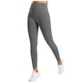 thumbnail image 2 of Bigersell Women's Low Pro Pants Full Length Pants Women's Pure Color Hip-lifting Sports Fitness Running High-waist Yoga Pants Ladies Pants Stretchy, 2 of 3