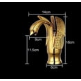 thumbnail image 2 of Bathroom Sink Faucet, Swan Faucet Gold Plated Wash Basin Faucet Hotel Luxury Copper Gold Sink Mixer Taps hot and Cold Taps, 2 of 7