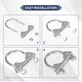 thumbnail image 2 of FGJQEFG 2.25" Exhaust U Bolt Clamp Stainless Steel Saddle Muffler Clamps, 2 of 6