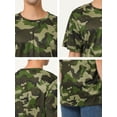 thumbnail image 6 of INSPIRE CHIC Men's T-Shirts Snake Print Regular Fit Breathable Short Sleeve Tee 38 Green Camouflage, 6 of 6