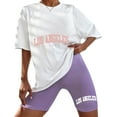 thumbnail image 1 of MKLEKYY Conjunto De Dos Piezas De Moda Para Mujer, Pantalones Cortos Deportivos De Manga Corta Con Cuello Redondo, 1 of 3