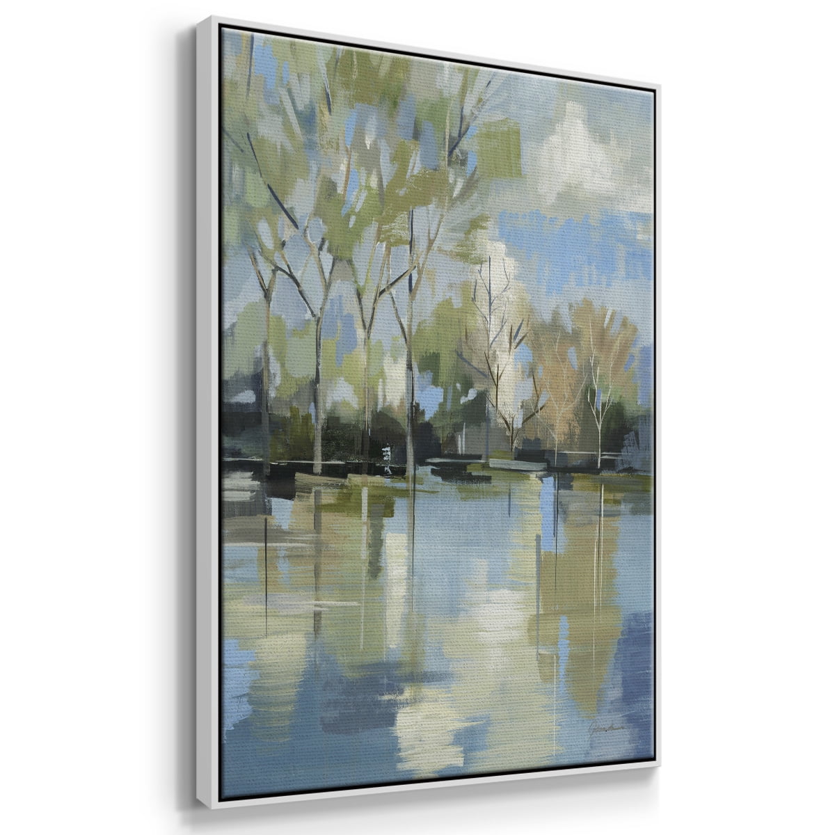 Enchanted Forest II Framed Premium Gallery Wrapped Canvas - Ready to Hang - 25 x 37 - White Floating Frame