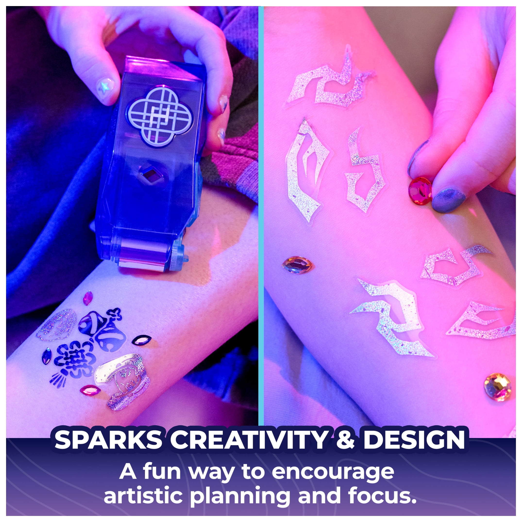 Cool Maker, KPop Demon Hunters HUNTR/X Shimmer Foil Tattoos Kit for Kids Ages 7 and up