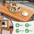 thumbnail image 2 of Gymax 4 Pieces Conversation Set Acacia Wood Loveseat Chair & Table for Patio, 2 of 7
