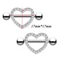 thumbnail image 3 of 14G 5 Pares Anillos para Pezones Anillo para Lengua Acero Quirúrgico Pezones Retenedor Piercing Mujeres Plata Barras Rectas, 3 of 5