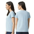 thumbnail image 5 of Gildan Women's Short Sleeve T-Shirt 100% Cotton Classic Fit Crew Neck Solid Color Tee (Light-Blue, L), 5 of 7