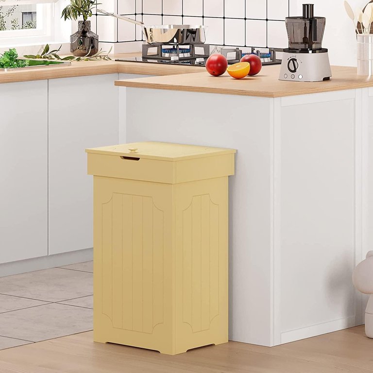 Trash Can Cabinet, 23 Gallon Kitchen Garbage Can, Wooden Recycling Trash Bin,  Dog Proof Trash Can, Home Trash Cabinet with Lid - Bed Bath & Beyond -  39188654