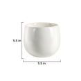 thumbnail image 5 of Serene Spaces Living Medium White Ceramic Cup-Shaped Vase, 5" Dia & 4.5" Tall, 5 of 6