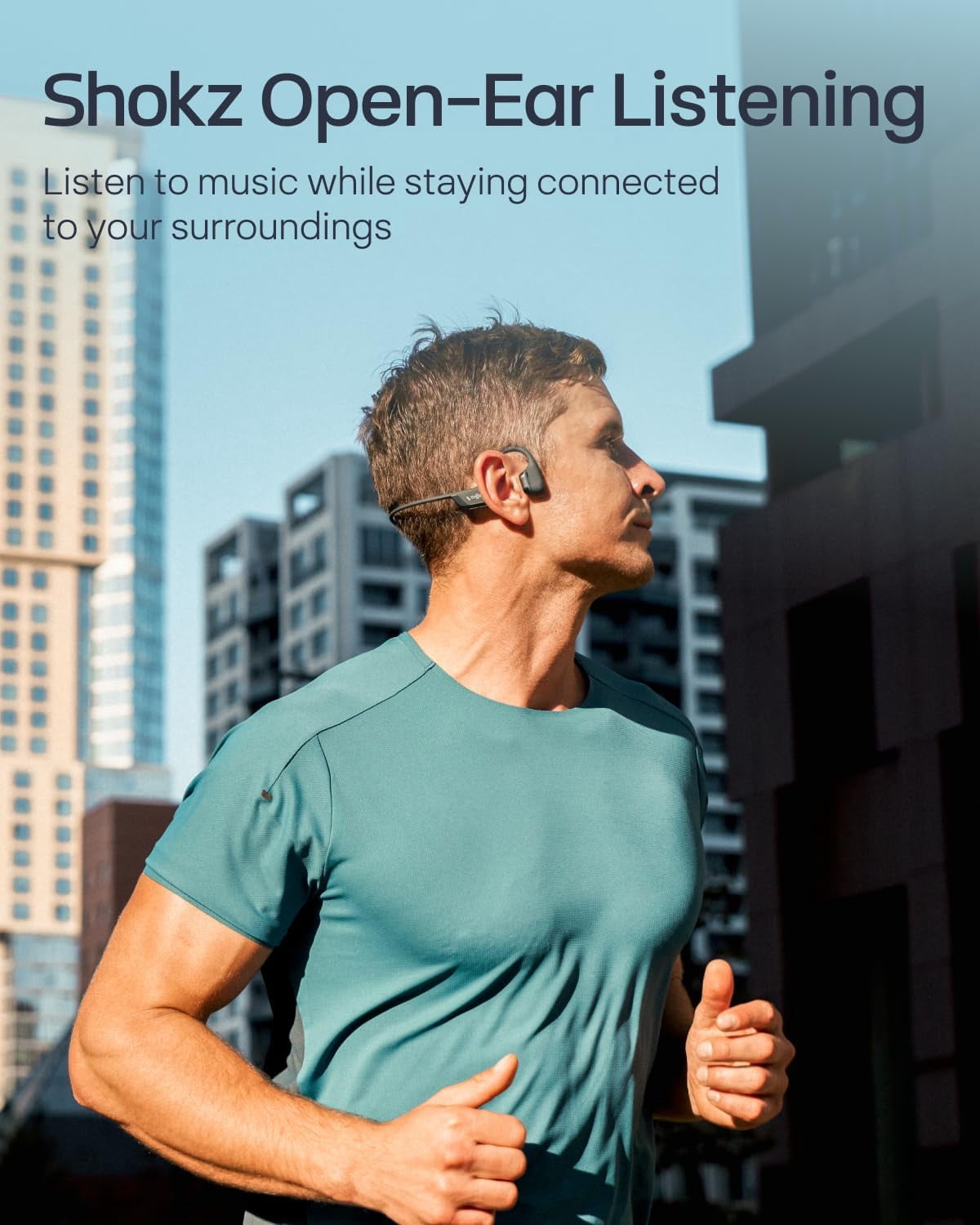 New Shokz OpenRun Pro 2 Mini- Open-Ear, Bone Conduction Sport Headphones - Sweat Resistant, Workout Headphones with 30ft Bluetooth - Secure, Comfortable Fit - Deep Bass and Smart Mic (Black)