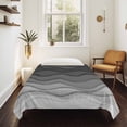 thumbnail image 4 of Black Ombre Stripes Tapestry for Bedroom Wall Hanging Tapestry, Modern Abstract Sea Waves Spray Art Ceiling Backdrop Tapestries Poster Blanket Wall Decor for Teens Room Living Room Dorm 39" x 59", 4 of 8
