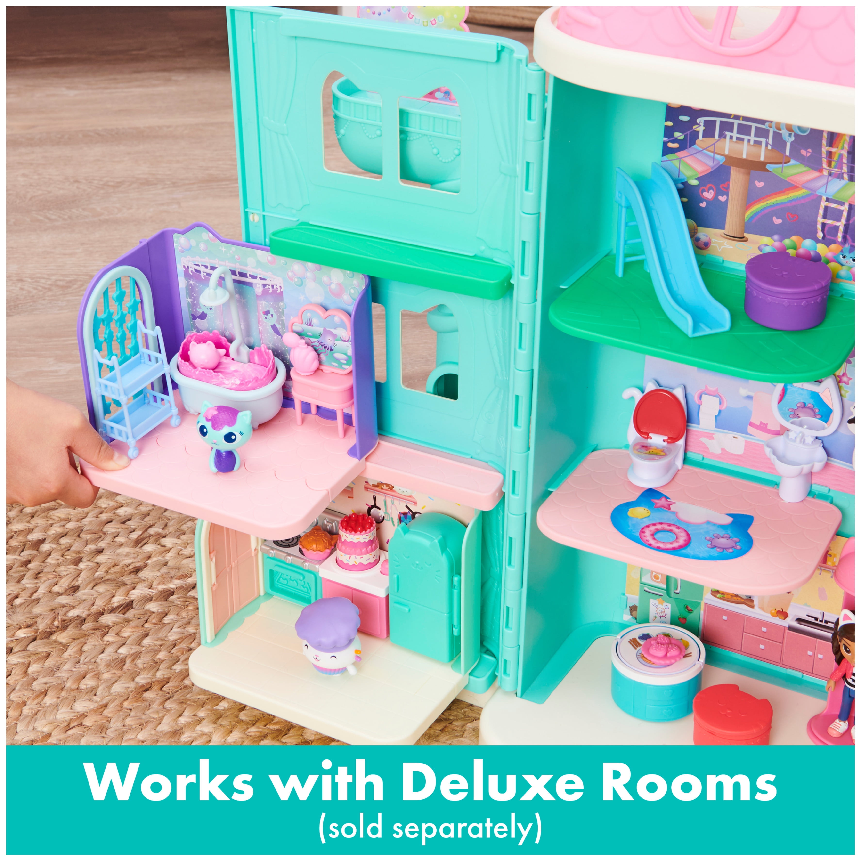 Gabby's Dollhouse Gabby's Purrfect Dollhouse & Deluxe Rooms Set / Large  Playset – CanadaWide Liquidations
