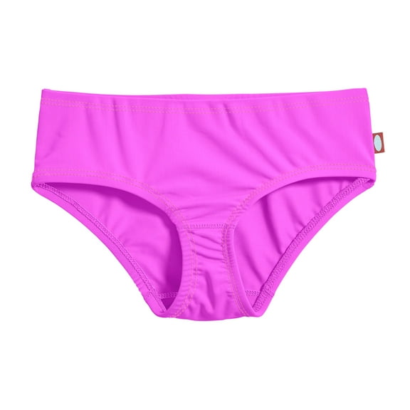 Made in USA Girls UPF 50 Swimming Briefs | Deep Purple w. Matching Stitch