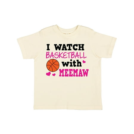 

Inktastic I Watch Basketball with Meemaw Gift Toddler Toddler Girl T-Shirt