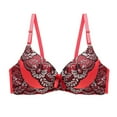 thumbnail image 4 of ALLLIST Red Women Bras Underwire Color Block Bralette Push up T Shirt Womens Lingerie Size 36-43, 4 of 4