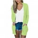 thumbnail image 2 of ICHUANYI Clearance Women's Color Long Sleeve Casual Tops Blouse With Pocket Cardigan(Green, M) ICHUANYI WER2023080915489, 2 of 5