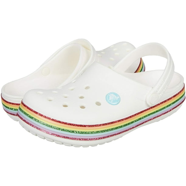 Crocs Kids Crocband Rainbow Glitter ClogSlip on Girls SandalWater