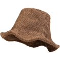 thumbnail image 3 of CoCopeaunts Large Bucket Hat Unisex Solid Colors Women Bucket Cap Outdoor Cold Proof Warm Female Winter Hats Ruffle Wide Brim, 3 of 8