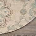 thumbnail image 5 of LR Home Aiden 7'3" Round Silver/Cream Floral Wool Indoor Area Rug, 5 of 7