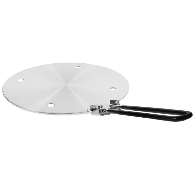 OUNONA Kitchen Heat Diffuser Silver Induction Cooker Adapter Plate Foldable Design 1Pcs