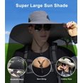 thumbnail image 5 of Zhengup 6" Wide Brim Sun Protection Hat Outdoor Unisex Bucket Hats for Hiking Beach Fishing Safari Garden Lawn Yard Work Kayaking, 5 of 7