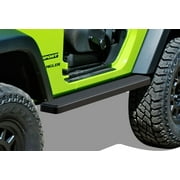 APS Running Boards 4 inches Matte Black Compatible with Jeep Wrangler JK 2007-2018 2-Door (Factory Sidesteps or Rock Rails Have to Be Removed) (Side Steps Side Bars)
