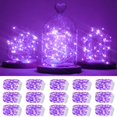 thumbnail image 1 of Pilas Fairy Lights SmilingTown, 15 paquetes de 20 LED, color morado, 1 of 8