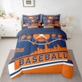 thumbnail image 2 of Castle Fairy Children Teens Sport Baseball Bedding Comforter Set 7 Pieces,Ball Gamer Full Bedding Set Lightweight,Grey Blue Fitted Sheet Flat Sheet,Microfiber Bedroom Decor,Reversible, 2 of 8