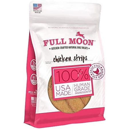 Full Moon Chicken Strips Healthy All Natural Dog Treats Human Grade Made in USA Grain Free 6 oz