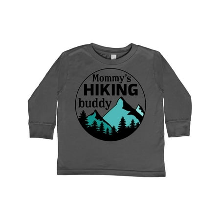 

Inktastic Mommy s Hiking Buddy with Mountains and Trees Gift Toddler Boy or Toddler Girl Long Sleeve T-Shirt