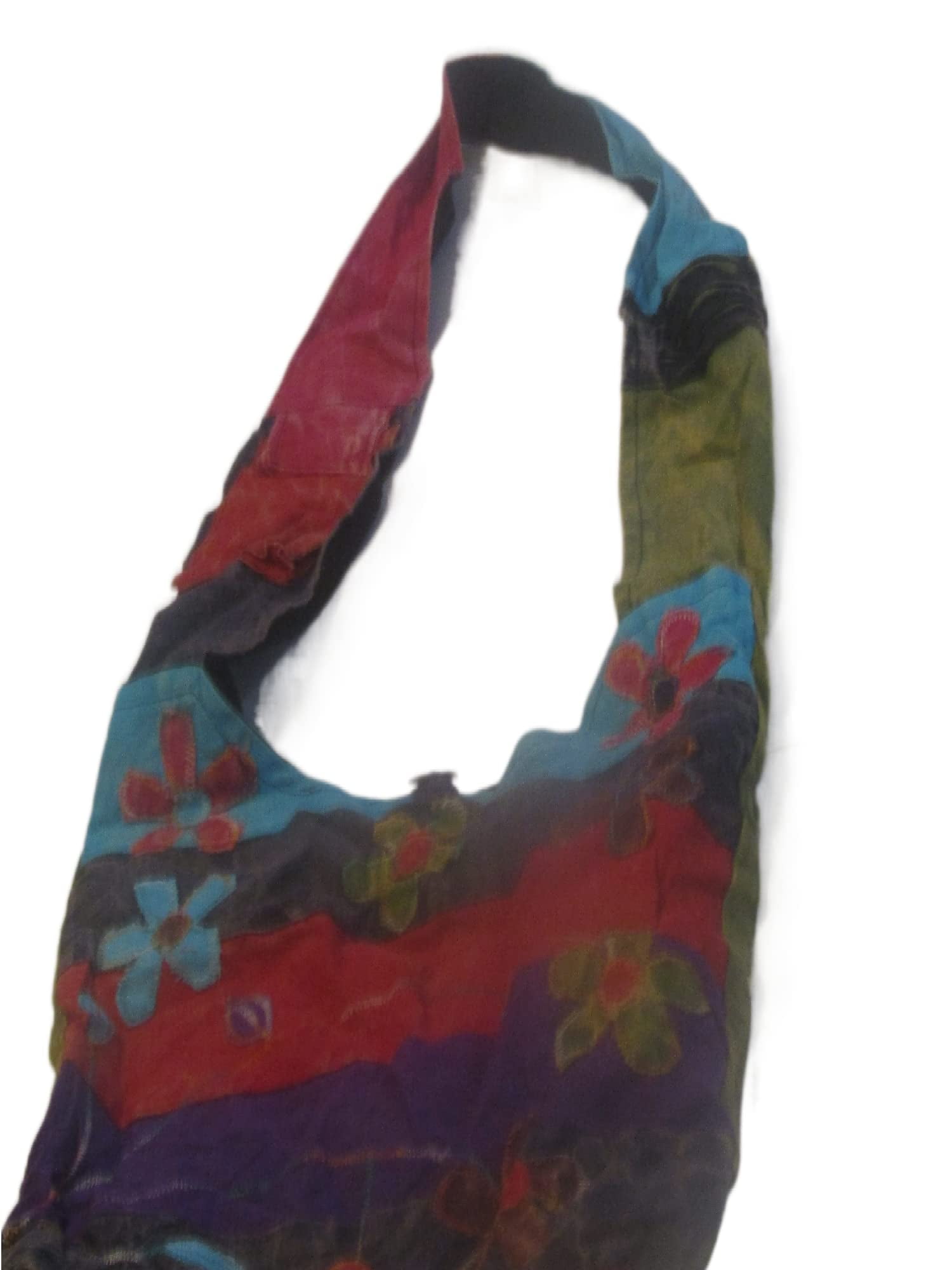 JUPA Place Patchwork Shoulder Crossbody Hippie Bag - Colorful Cotton Messenger Sling Bohemian Boho bag - Shoulder Beach Bag Bohemian Purse