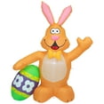 thumbnail image 2 of Northlight Inflatable LED Lighted Easter Bunny with Egg Outdoor Decoration - 4', 2 of 7