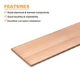 thumbnail image 3 of Uxcell 1Pack Copper Flat Bar, 1/8" Thickness x 2" Width x 6" Length Copper Bar Stock, 3 of 6