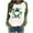Q, variant on YABCSAZ St Patrick's Day Sweatshirts for Women Irish Tops Long Sleeve Sequin Shamrock Clover Printed Irish Pullover Casual Loose Oversize Charms Shirts Blouse Paddy's Day Great Parade Shirts