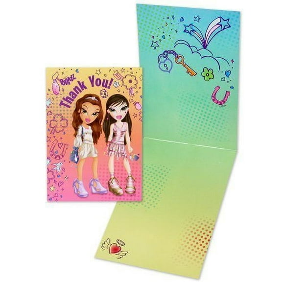 Bratz 'Lucky and Charmed' Thank You Notes w/ Env. (8ct)