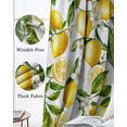 thumbnail image 3 of Lemon Yellow Blackout Curtains for Bedroom Living Room Darkening Curtains 84 Inch Length 2 Panels Set Country Watercolor Floral Leaf Green White Window Curtain Window Treatment Grommet Drapes 42"x84", 3 of 9