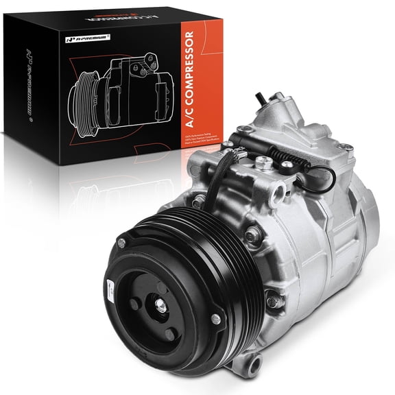 A-Premium AC Compressor with Clutch Compatible with BMW E46 E39 E90 E83 E52 323i 325xi 328i 330i 525i 540i 740i 740iL 1997-2001 M3 2001-2006 M5 X3 Z8