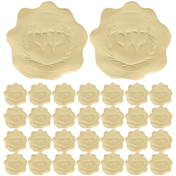 OUNONA  5 Sheets Wedding Invitations Sticker Gift Sealing Paste DIY Stickers