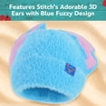 thumbnail image 3 of Gorro de punto de invierno con estampado Disney Stitch, azul, para adulto, 3 of 6