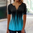 thumbnail image 2 of Blouses for women dressy casual Nylon,Spandex Soft Clothing M Blue womens blouses, 2 of 5