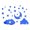 Blue, variant on KGJQ 3D Star Moon Cloud Mirror Wall Stickers, Self Adhesive Wall Decals, Removable Sky Theme Wall Decor for Bedroom Kids Room Ceiling Cabinet Doors