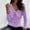 Purple, variant on Ahabrexf Summer Blouses for Women, Solid Color Long Sleeve Pullover Neck Casual Sweater