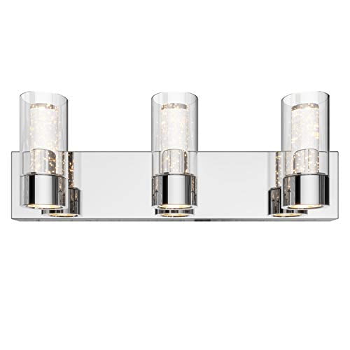 Artika Essence 3 Light Led Vanity Silver Van3 Es Com Artika Essence 3 Light Led Vanity, Jinzo Led Bathroom Vanity Lighting