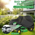 thumbnail image 5 of Riding Lawn Mower Cover -Tractor Cover Fits Decks up to 56" Storage Cover Heavy Duty Polyester Oxford, UV Protection Universal Fit with Drawstring & Cover Storage Bag, 5 of 7