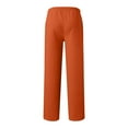 thumbnail image 4 of ATOGUTA Uniform Pants Boys Size 4T-15 Elastic Waist Fleece Athletic Joggers for Running Sports Outdoor School Uniform Orange, 4 of 6