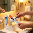 thumbnail image 3 of Bear Shaped Plastic Toothpaste Squeezer Roller, Cute Tube Dispenser Tool for Bathroom Counter, Easy Use Toothpaste Accessory for Household Adults Daily Washroom Organization, White, 3 of 6