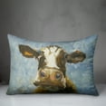 thumbnail image 3 of Creative Products Blue Painted Cow 14x20 Indoor / Outdoor Pillow, 3 of 3